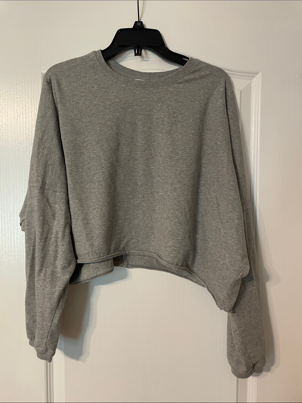 JoyLab Light Gray Cropped Crew Sweatshirt